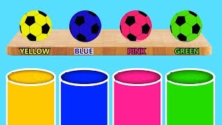 Learn Colors with Surprise Soccer Balls