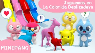 rima infantil educativa con Miniforce | Juguemos en La Colorida Deslizadera | Mini-Pang TV 3D Song