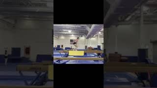 •New Skill• Standing Layout Step Out Split Jump on High Beam