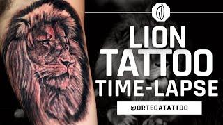 TATTOO TIME-LAPSE #007 | LION BLACK AND GREY