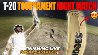 Last over finish like RINKU SINGH in a huge run chase..?😍 || T20 TOURNAMENT NIGHT MATCH