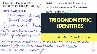 Proving Trigonometric Identity - cos(4x) in terms of cos(x) [cos(4x)=1-8cos^2(x)+8cos^4(x)]