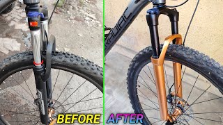 How To Install A Front Suspension On Mtb | Upgrading Frork Steel To Alloy