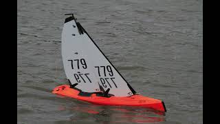 Radio Control yachts DF95's with A,B & C rigs social sailing. Slide show.