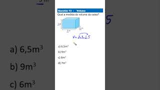 VOLUME DA CAIXA  #matematicaparaconcursos #saeb #matematicaprapassar #enem #matematicaenem