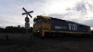 Pacific National Small Freight Train Passing Through Molong NSW. 3 July 2023