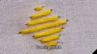 Darning Stitch In Hand Embroidery Stitches Tutorial