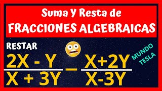 Cómo Sumar y Restar FRACCIONES ALGEBRAICAS con Diferente Denominador 2020