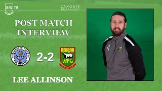 Lee Allinson post match v DORCHESTER TOWN - 24 February 2024