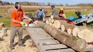 Amazing Dangerous Firewood Processor Working, Incredible Homemade Wood Splitter Machines