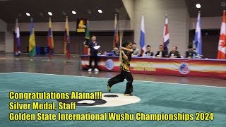 Alaina, Staff Silver Medal, Golden State International Wushu Championships 2024