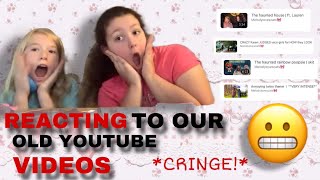 Me and my friend ava react to our old videos! *extremely cringe*