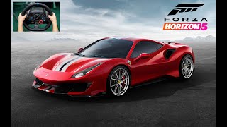 Ferrari 488 Pista the beast - Forza Horizon 5 | Logitech G29 Steering Gameplay