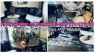 EXTREME CLEANING MOTIVATION // DEEP CLEANING MY RUGS 🫧💦