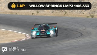 iRacing | Willow Springs LMP3 Lap | 1:06.333