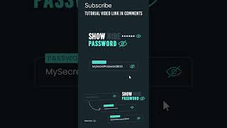 password show and Off Button || Easy way to learn programing wirh R programing mobile #html #css