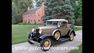 1931 Ford Model A Deluxe Roadster SOLD! www.petersmotorcars.com