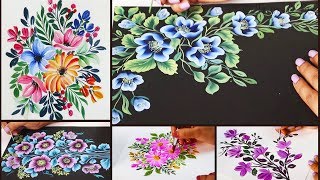 One Stroke Painting Ideas for Beginners | Acrylic Painting | Fabric Painting Design |