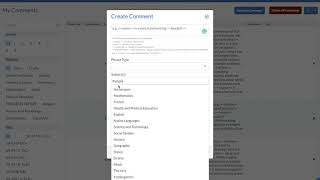 Adding custom subjects in EDSBY comment bank