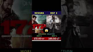 Devara vs KGF 2 Boxoffice collection 😱🔥#shorts #devara #jrntr