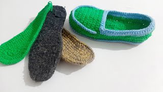 вязание детской обуви.knitting slippers for children. #crochetslippers