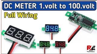 Digital Volt Metre explained! connection 0.28inch 0-100v Three Wire DC Voltmeter Rudra Experiments