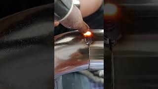 Tig Welding Round Tube Without Filler #tigwelding #stainless #metalwork #shorts