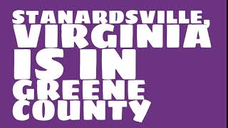 What county is Stanardsville, Virginia in?