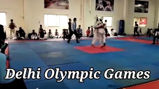 Delhi Olympic Games Taekwondo Fight.