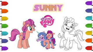 How to Draw Sunny From My Little Pony | Painting and Coloring for Kids