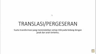 TRANSFORMASI GEOMETRI KELAS 9 | MENCARI BAYANGAN TRANSLASI ATAU PERGESERAN