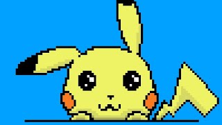 Cute Pikachu Drawing - Pixel art | Timelapse