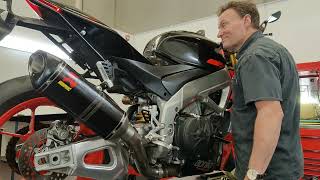 Aprilia Tuono 2022, how to fit an Akrapovic Slip-on exhaust