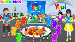 Yuta Mio Jadi Sultan Jualan Permen Yupi Gummy Bears Rainbow Warna Warni🌈 | Baby Celine Borong Permen