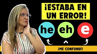 Cómo diferenciar he, eh, e. Uso de la hache. Ortografía. verbo haber, interjecciones, conjunción.