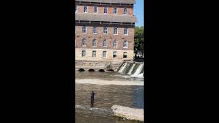 Sunday morning fishing by the mill