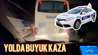 YOLDA BÜYÜK KAZA TIR DEVRİLMİŞ! #vlog #truck #lkw