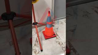 KTI How to Use an Orange LED Solar Collapsible Cone for Construction