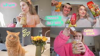 weekly vlog | Trader Joe’s, GRWM, coffee recipe & unicorn heatless curls