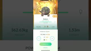 Golem MAX CP Power UP! Lvl 50. PokemonGO!