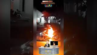 MENYALA ABANGKU! geber geber motor dijalan, motor pemuda ini terbakar #shorts #videoviral2024