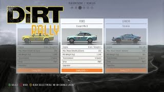 DiRT Rally PS4: All cars and livery