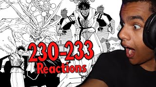 JUJUTSU KAISEN CHAPTERS 230, 231, 232, & 233 REACTIONS!