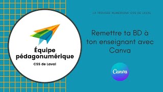 Remise de BD Canva à l'enseignant