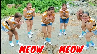 MEOW MEOW l TIKTOK VIRAL I DANCE FITNESS I SOLID LADIES CREW