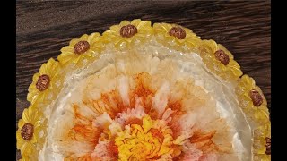 Resin 3D Bloom in gorgeous sunflower coaster mold