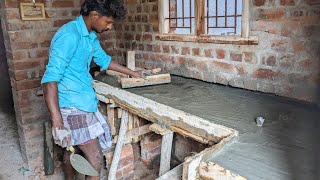 Easy Method Of Kitchen Form Work And Reinforcement || Installation Countertops Concrete With Cement