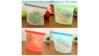 Slide Silicone Fresh Bags Sealing Storage for Home Food Kitchen Organization Gadgets Cooking Tools