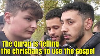 Speakers Corner/Muslims In Shock/They Have No Answer When Shown What Quran Says About Gospel/Junior