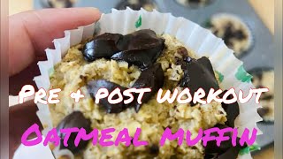 Easiest banana oatmeal muffin cups Pre-post work out snack // BAKING VLOG // EgyPino SaraHima Vlog